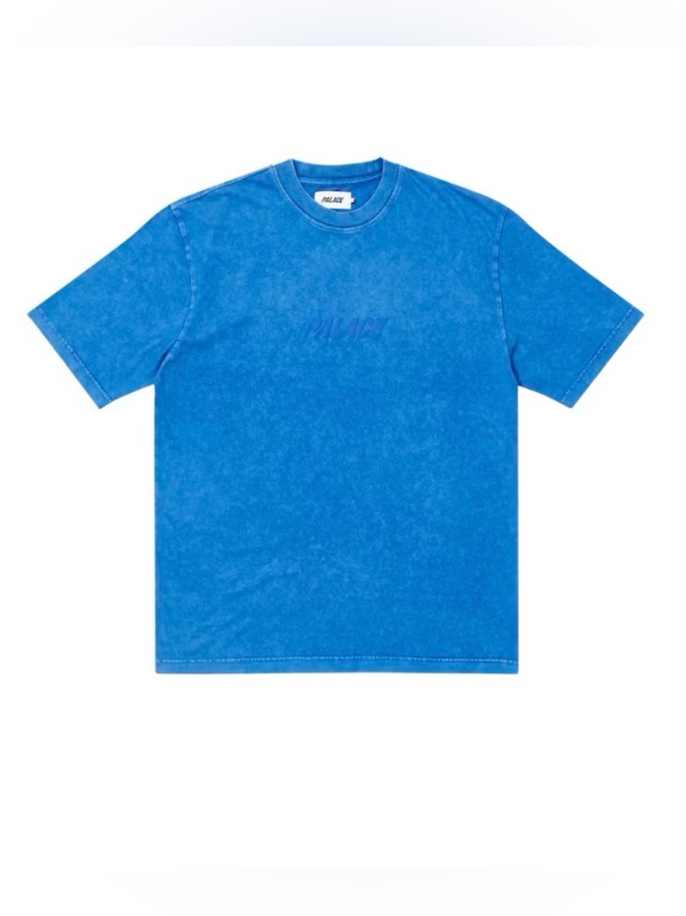 PALACE London Skateboard Dark Blue Mineral-Wash Short Sleeve Logo Tee Size Large